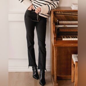 Abercrombie x Jen Reed Curvy Love Ankle Straight Ultra High Rise Jeans